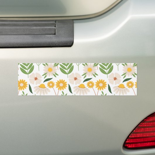 Floral Pattern Bumpersticker (Op auto)