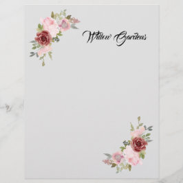 Floral Pattern Business Letterhead Briefhoofd