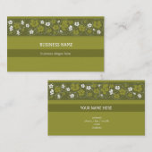 Floral Pattern Business Visitekaartje (Voorkant / Achterkant)