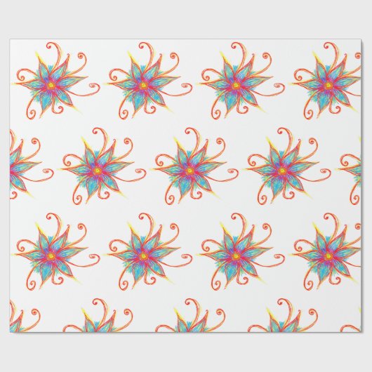 Floral Pattern Cadeaupapier (Vlak)