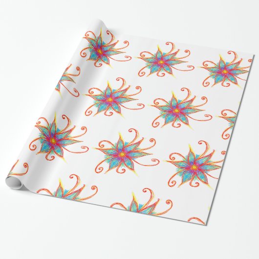 Floral Pattern Cadeaupapier (Uitgerold)