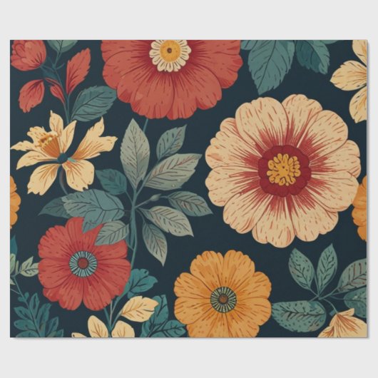Floral Pattern Cadeaupapier (Vlak)