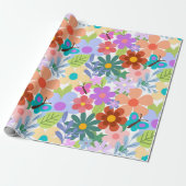 Floral Pattern Cadeaupapier (Uitgerold)