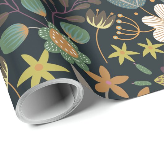  Floral Pattern Cadeaupapier (Rol Hoek)