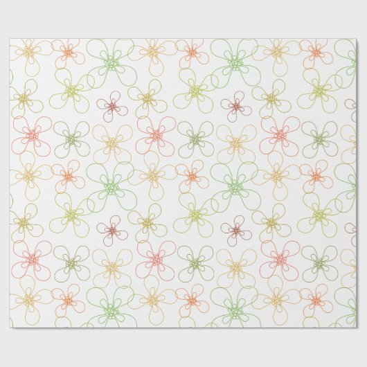 Floral Pattern Cadeaupapier (Vlak)