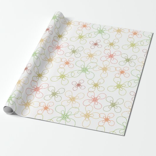 Floral Pattern Cadeaupapier (Uitgerold)