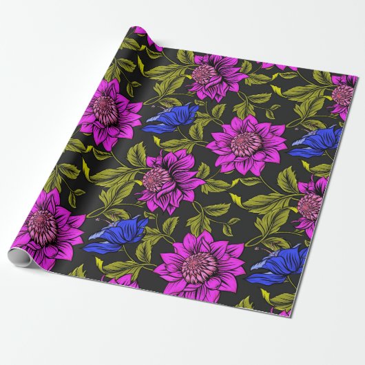 Floral Pattern Cadeaupapier (Uitgerold)