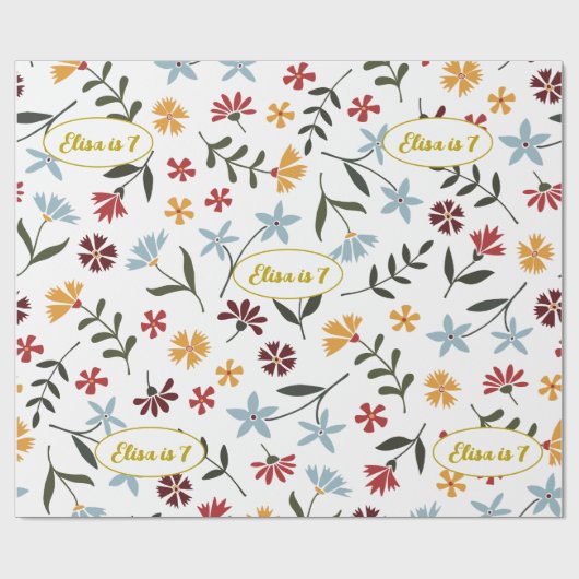 Floral Pattern Cadeaupapier (Vlak)