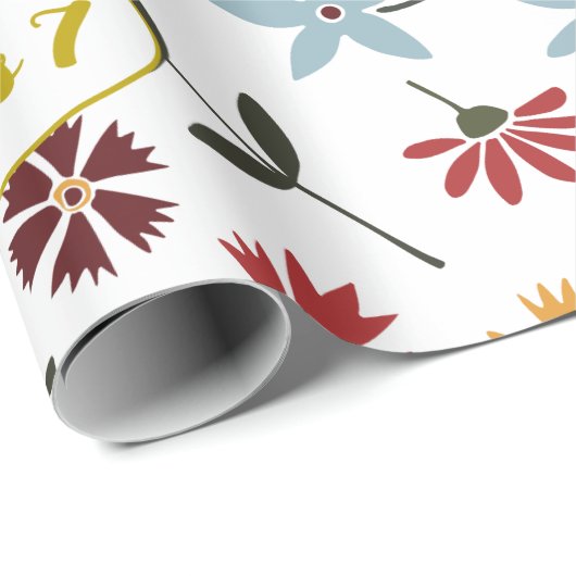 Floral Pattern Cadeaupapier (Rol Hoek)