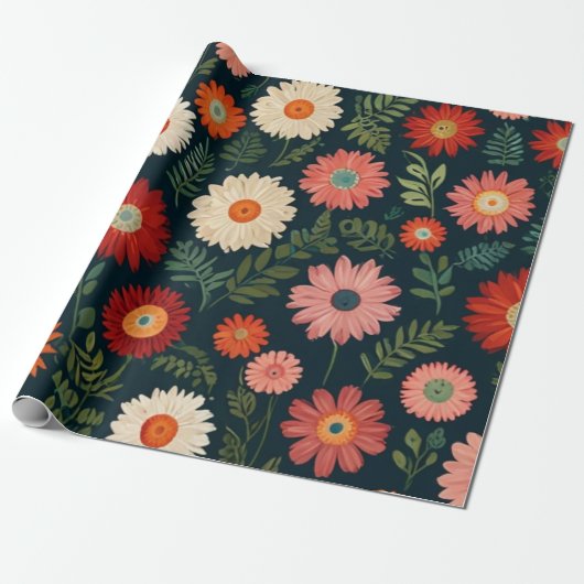Floral Pattern Cadeaupapier (Uitgerold)