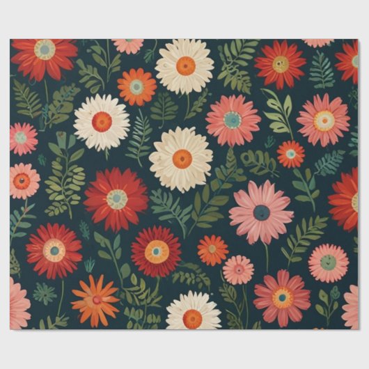 Floral Pattern Cadeaupapier (Vlak)