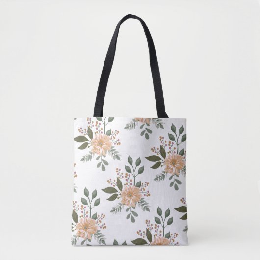 Floral Pattern Canvas tas (Voorkant)