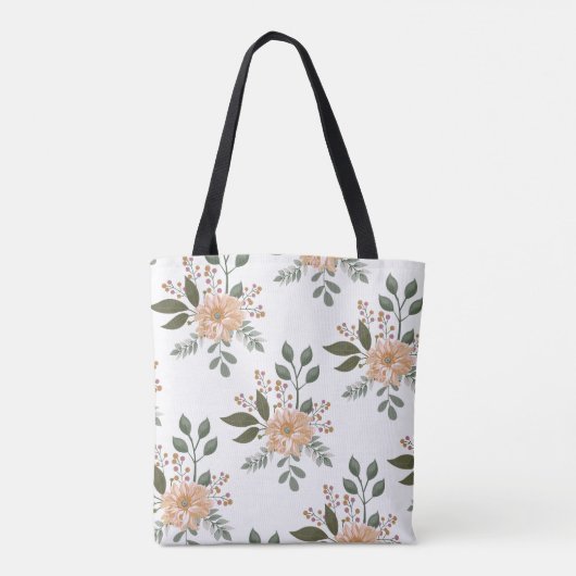 Floral Pattern Canvas tas (Achterkant)