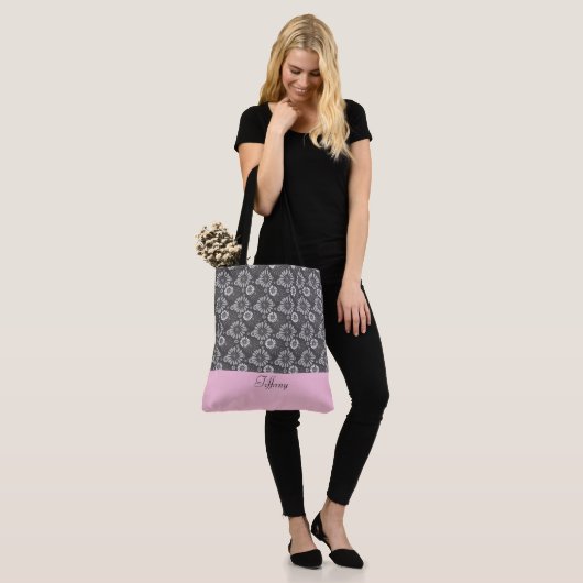 Floral Pattern Canvas tas (Op model)