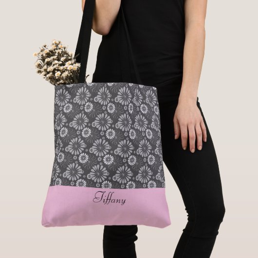 Floral Pattern Canvas tas (Dichtbij)