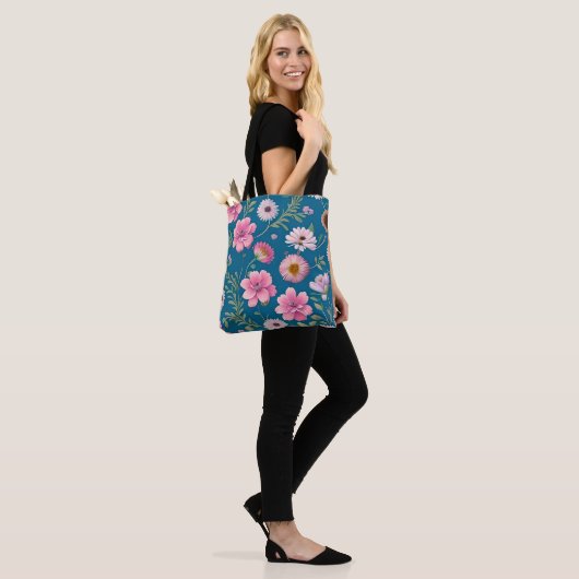 Floral Pattern Canvas tas (Op model)