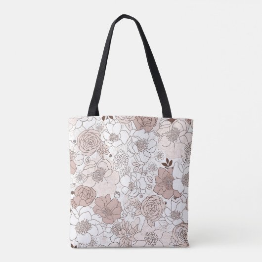 Floral Pattern Canvas tas (Achterkant)