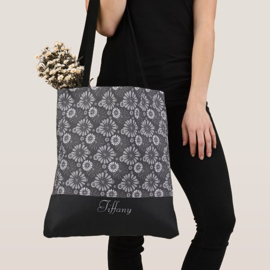 Floral Pattern Canvas tas (Dichtbij)