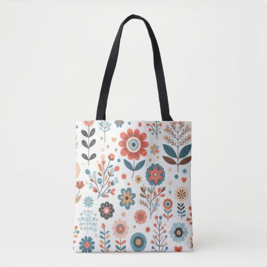 Floral Pattern Canvas tas - Stijlvol design (Voorkant)