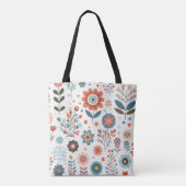 Floral Pattern Canvas tas - Stijlvol design (Achterkant)