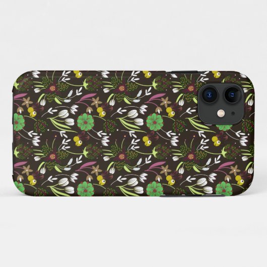 Floral Pattern Case-Mate iPhone Case (Achterkant (horizontaal))