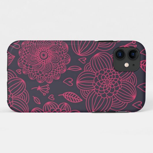Floral Pattern Case-Mate iPhone Case (Achterkant (horizontaal))