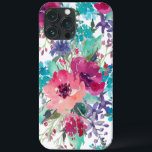 Floral Pattern Case-Mate iPhone Case<br><div class="desc">Stijlvol en vrouwelijk,  dit populaire bloemontwerp kenmerkt de bloesems van de waterverf in pinks,  purples en blues. Je zult trots zijn om van je telefoon af te shows met dit prachtige levendige hoesje!</div>