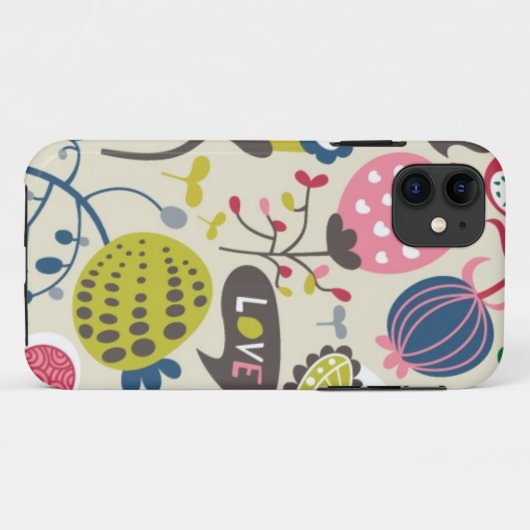 Floral Pattern Case-Mate iPhone Case (Achterkant (horizontaal))