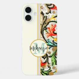  Floral Pattern iPhone 16 Plus Hoesje