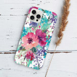 Floral Pattern Case-Mate iPhone Case<br><div class="desc">Stijlvol en vrouwelijk,  dit populaire bloemontwerp kenmerkt de bloesems van de waterverf in pinks,  purples en blues. Je zult trots zijn om van je telefoon af te shows met dit prachtige levendige hoesje!</div>