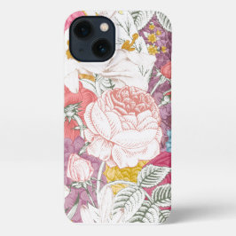 floral pattern cell phone case iPhone 13 hoesje