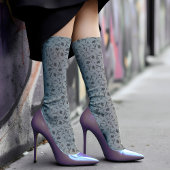  Floral Pattern Chic Elegant & Classy Grey Sokken