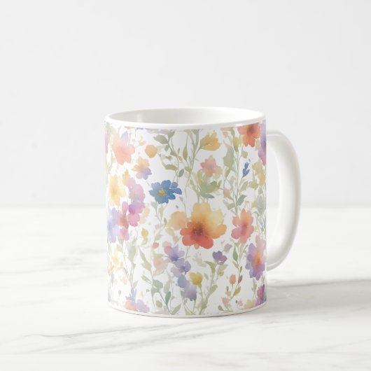 Floral Pattern Coffee Mok voor vrienden (Voorkant rechts)