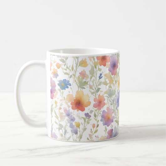 Floral Pattern Coffee Mok voor vrienden (Links)
