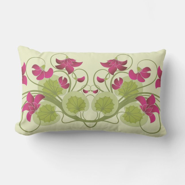  Floral Pattern Cute Girly Fine Art Kussen (Voorkant)
