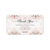  Floral Pattern Damask Bedankt voor het label (Voorkant)