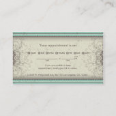 Floral Pattern Damask Elegant Appointkaartjes Afsprakenkaartje (Achterkant)