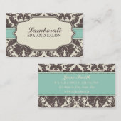 Floral Pattern Damask Elegant Classy Modern Retro Visitekaartje (Voorkant / Achterkant)