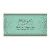 Floral Pattern Damask Elegant Modern Classy Retro Etiket (Voorkant)