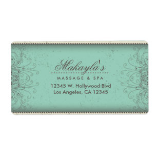 Floral Pattern Damask Elegant Modern Classy Retro Etiket