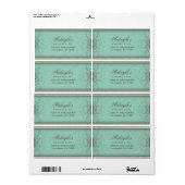 Floral Pattern Damask Elegant Modern Classy Retro Etiket (Full Sheet)