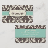 Floral Pattern Damask Elegant Modern Classy Retro Visitekaartje (Voorkant / Achterkant)