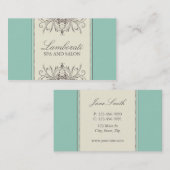 Floral Pattern Damask Elegant Modern Classy Retro Visitekaartje (Voorkant / Achterkant)