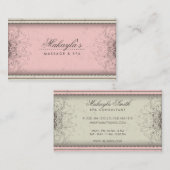 Floral Pattern Damask Elegant Modern Classy Retro Visitekaartje (Voorkant / Achterkant)