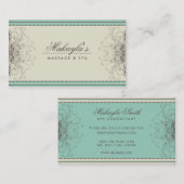 Floral Pattern Damask Elegant Modern Classy Retro Visitekaartje (Voorkant / Achterkant)