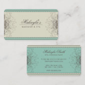 Floral Pattern Damask Elegant Modern Classy Retro Visitekaartje (Voorkant / Achterkant)