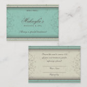 Floral Pattern Damask Elegant Referral-kaarten Aanbevelingskaartje (Voorkant / Achterkant)