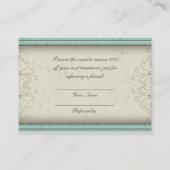 Floral Pattern Damask Elegant Referral-kaarten Aanbevelingskaartje (Achterkant)