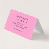 Floral Pattern Dark Plum & Mauve Business Card Visitekaartje (Achterkant)