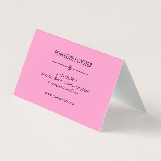 Floral Pattern Dark Plum & Mauve Business Card Visitekaartje (Achterkant)